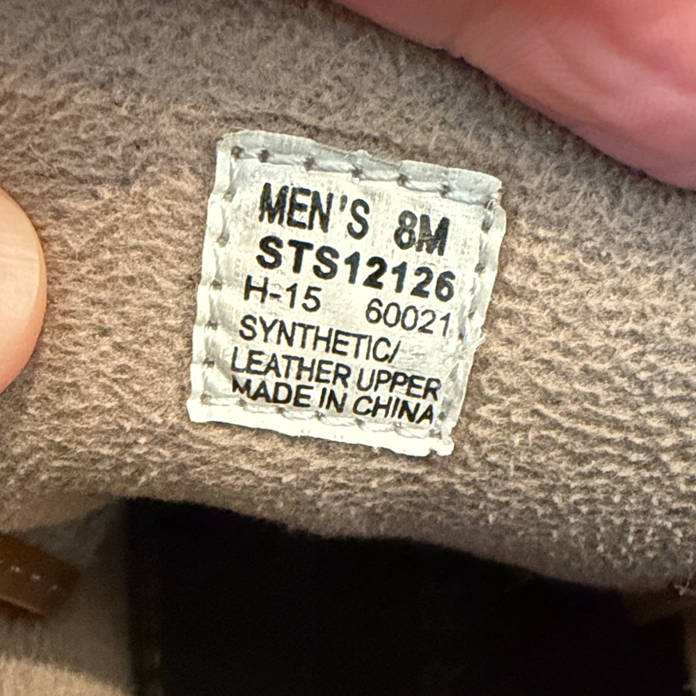 Sperry Men’s Tan and Gray Lace-Up Waterproof Work Boots - Picture 4 of 12